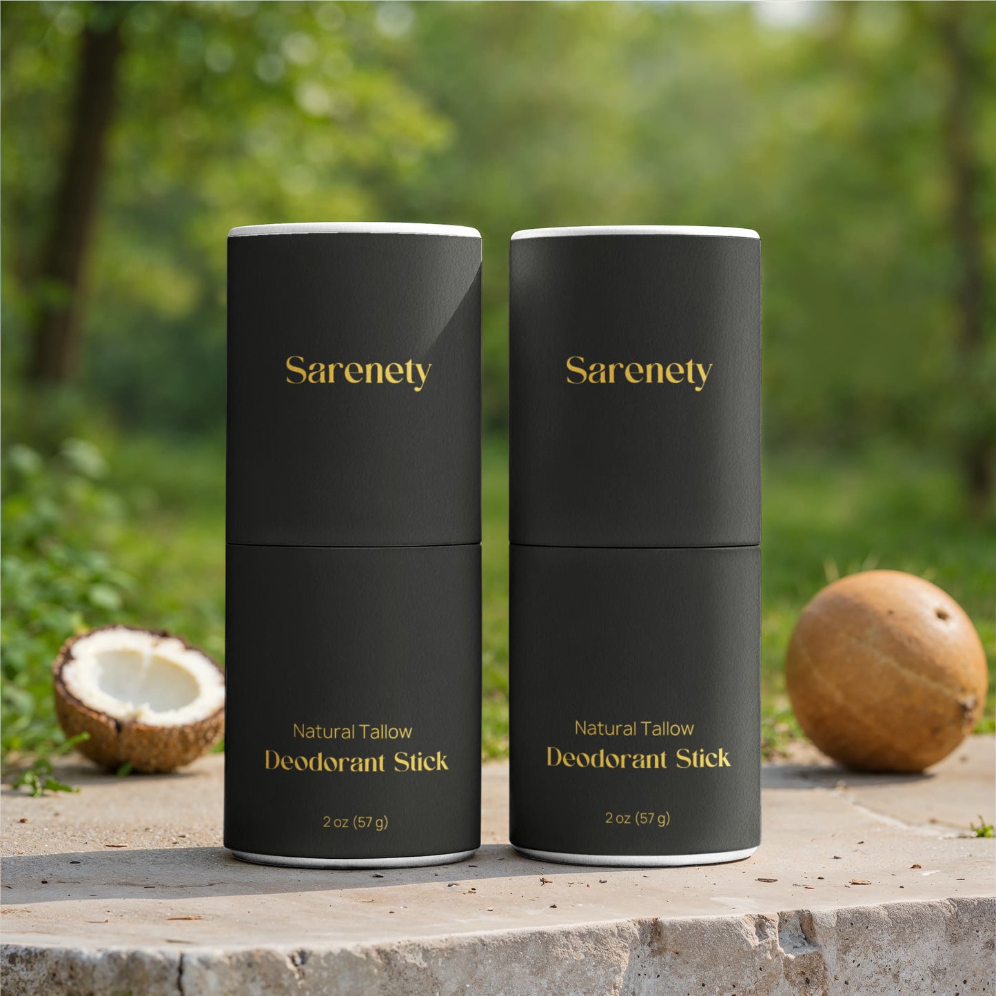 2 Pack Natural Tallow Deodorant Stick