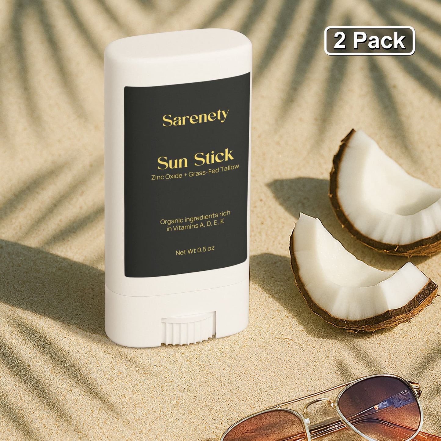 2 Pack Tallow Zinc Sun Stick