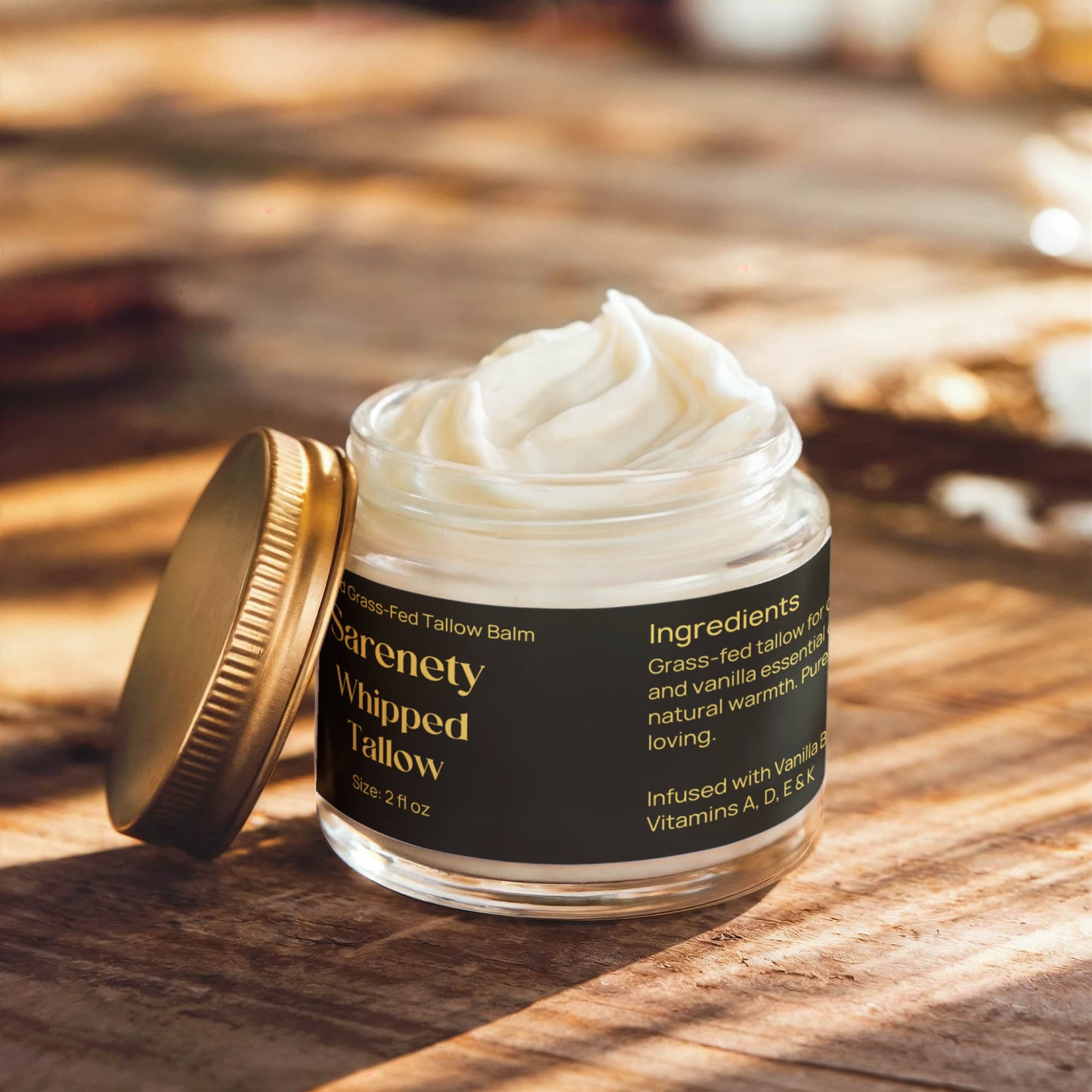 Whipped Grass-Fed Tallow Balm with Vanilla Bean