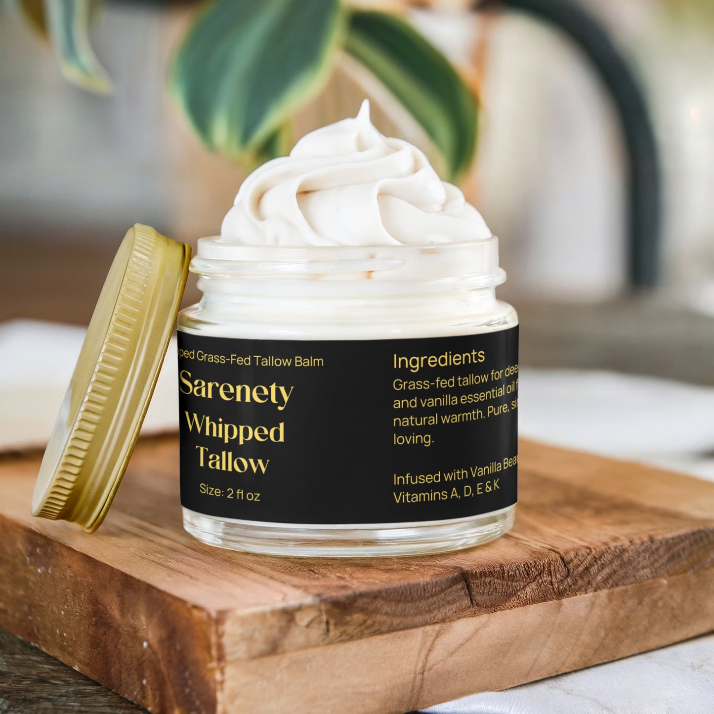 Whipped Grass-Fed Tallow Balm with Vanilla Bean
