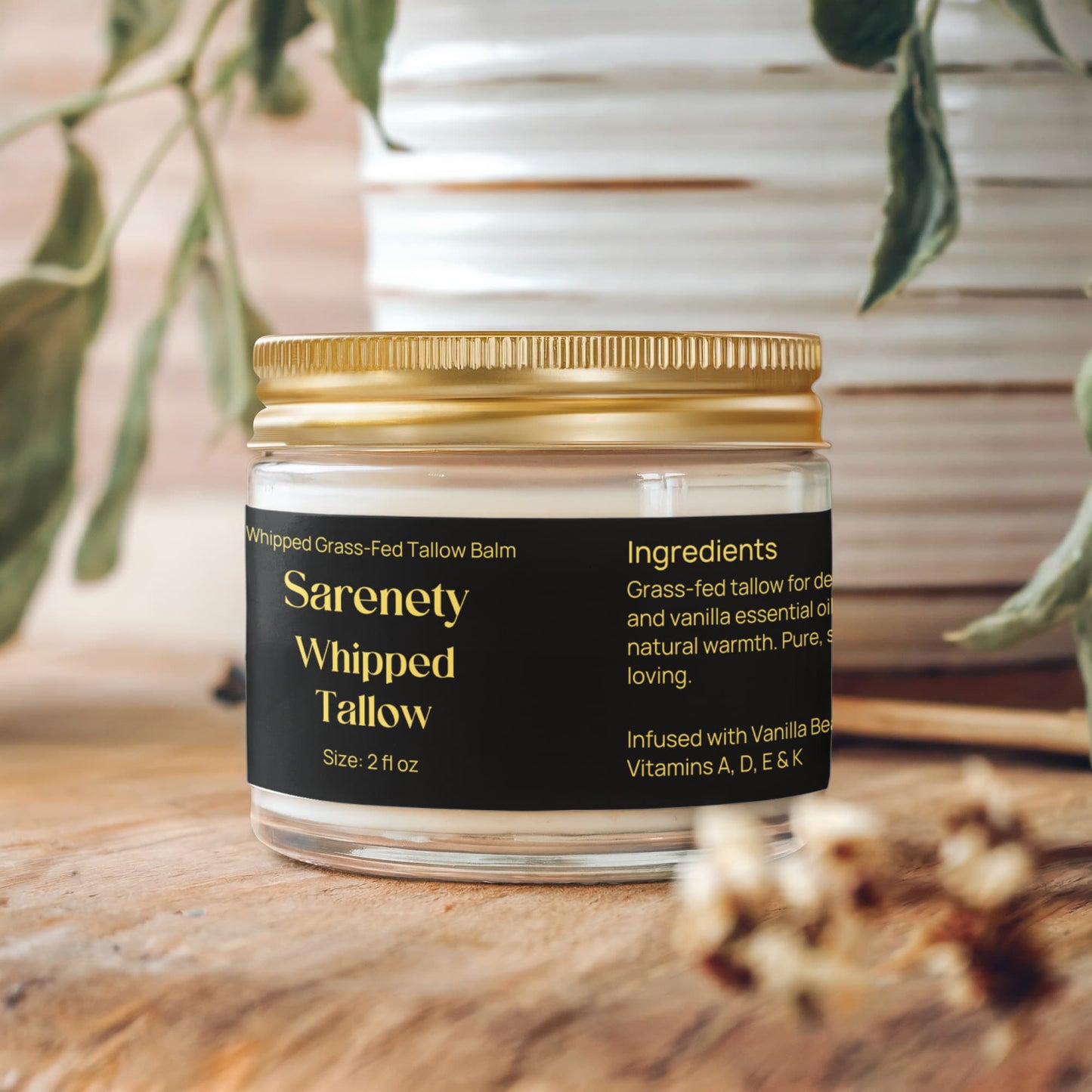 Whipped Grass-Fed Tallow Balm with Vanilla Bean