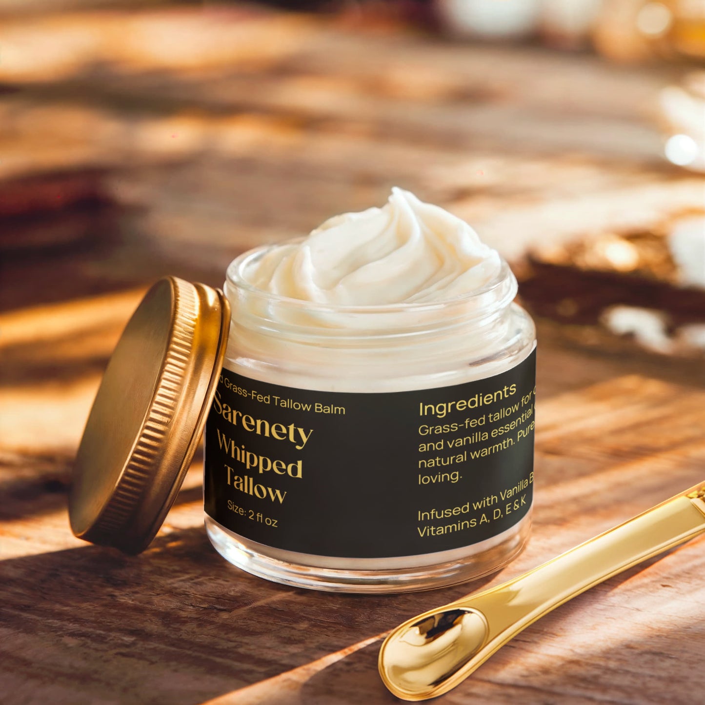 Whipped Grass-Fed Tallow Balm with Vanilla Bean